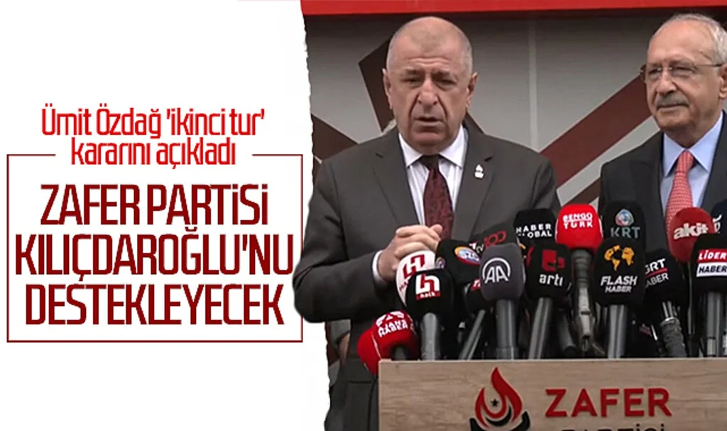 Ümit Özdağ 'ikinci tur' kararını açıkladı: Zafer Partisi Kılıçdaroğlu'nu destekleyecek