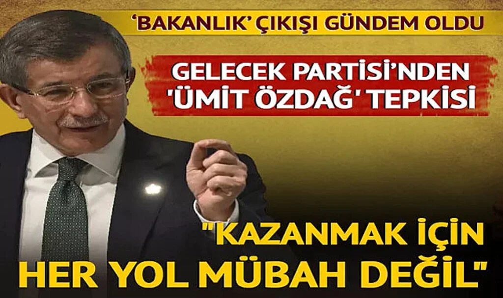 Ümit Özdağ'ın 'İçişleri Bakanlığı' çıkışına Gelecek Partisi'nden tepki! Sosyal medyadan paylaştı: "Günün şakasını yapmış sanırım! Bu adam..."