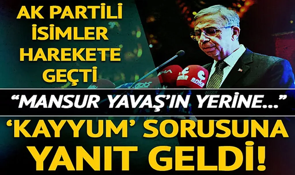 AK Partili İsimler Harekete Geçti: Mansur Yavaş Hakkında Suç Duyurusu! 'Kayyum' Sorusuna Yanıt Geldi