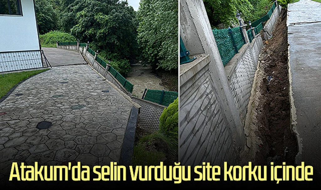 Atakum'da selin vurduğu site korku içinde
