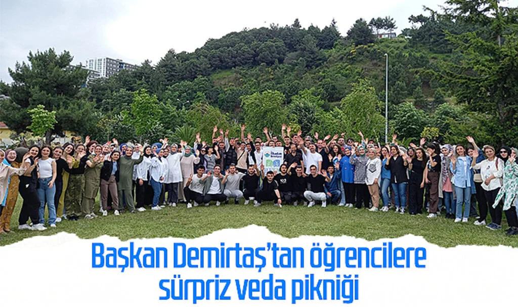 Başkan Necattin Demirtaş’tan öğrencilere sürpriz veda pikniği