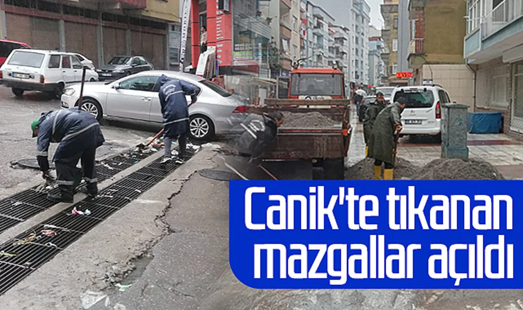 Canik'te tıkanan mazgallar açıldı