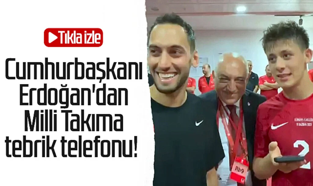 Cumhurbaşkanı Erdoğan'dan Milli Takıma tebrik telefonu! Tıkla izle
