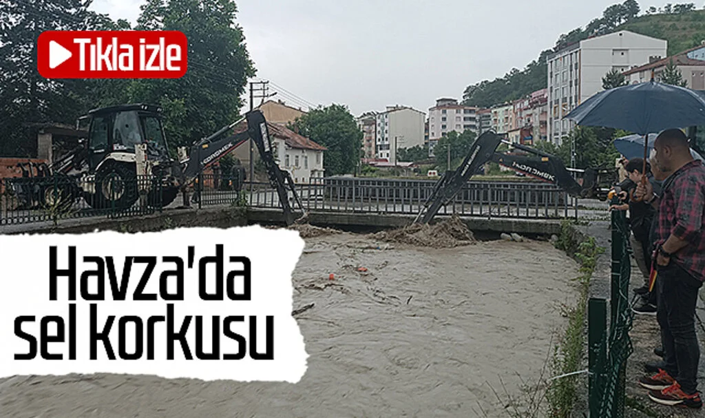 Havza'da sel korkusu! Tıkla izle...