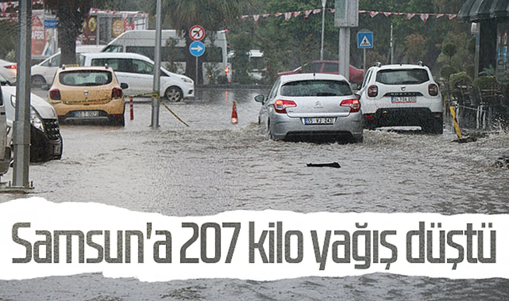 Samsun'a 207 Kilo Yağış Düştü