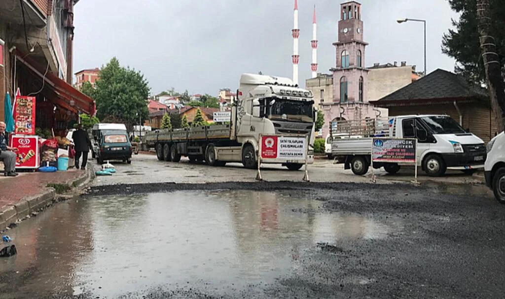 Samsun Asarcık'ta Sağanak Etkili Oldu