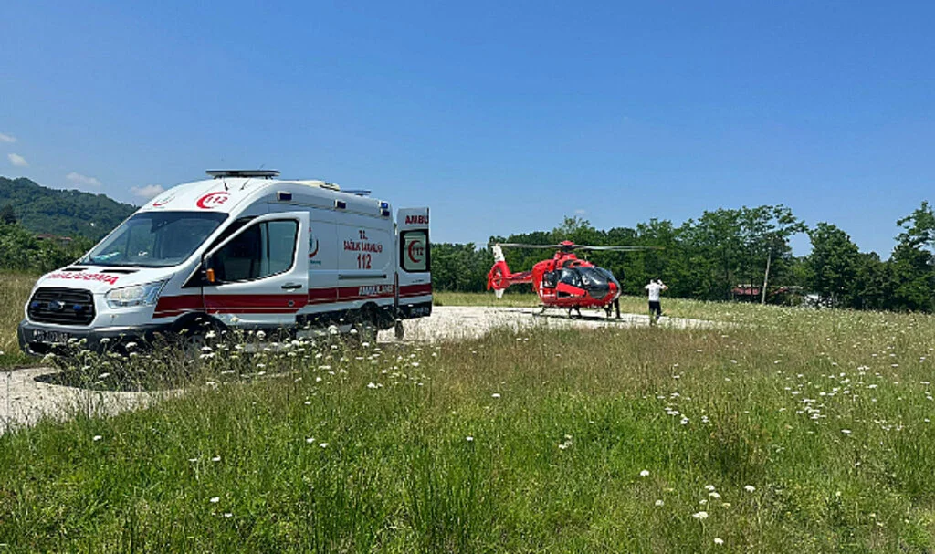 Samsun'da İmdadına 112 Helikopter Yetişti 