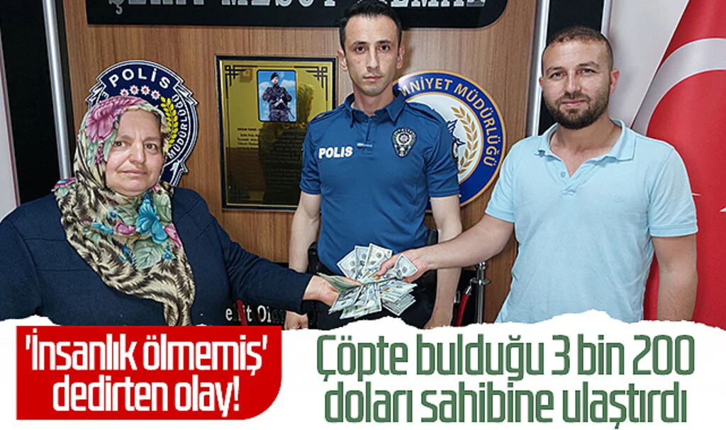 Samsun'da 'İnsanlık ölmemiş' dedirten olay! Çöpte bulduğu 3 bin 200 doları sahibine ulaştırdı