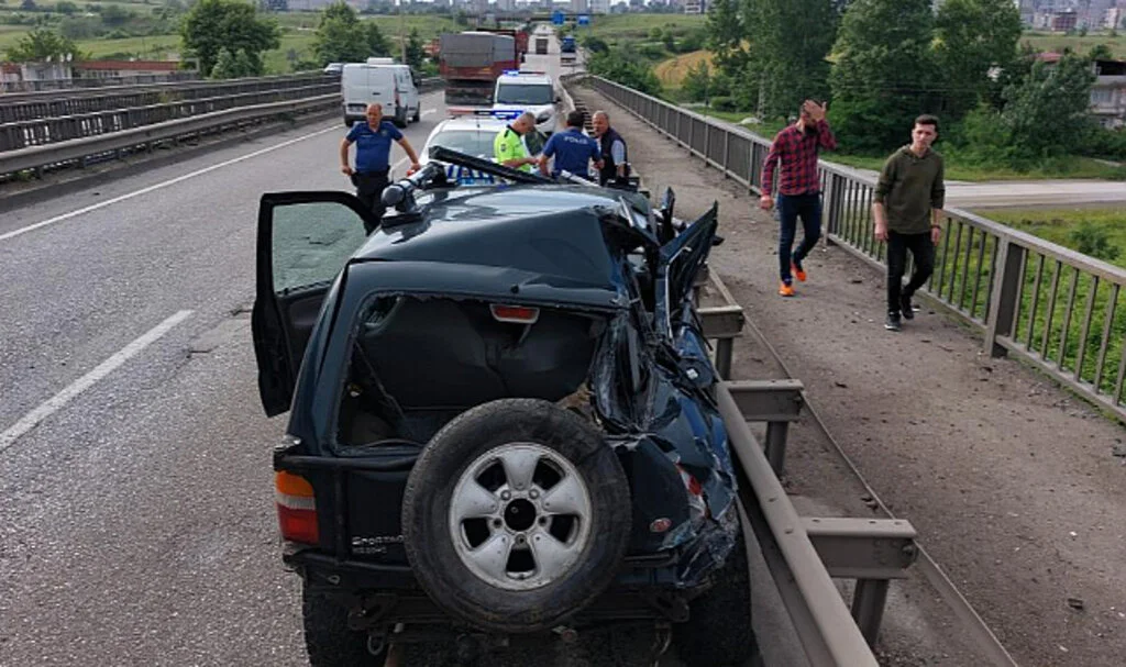 Samsun'da Tır ile Otomobil Çarpıştı: 1 Yaralı
