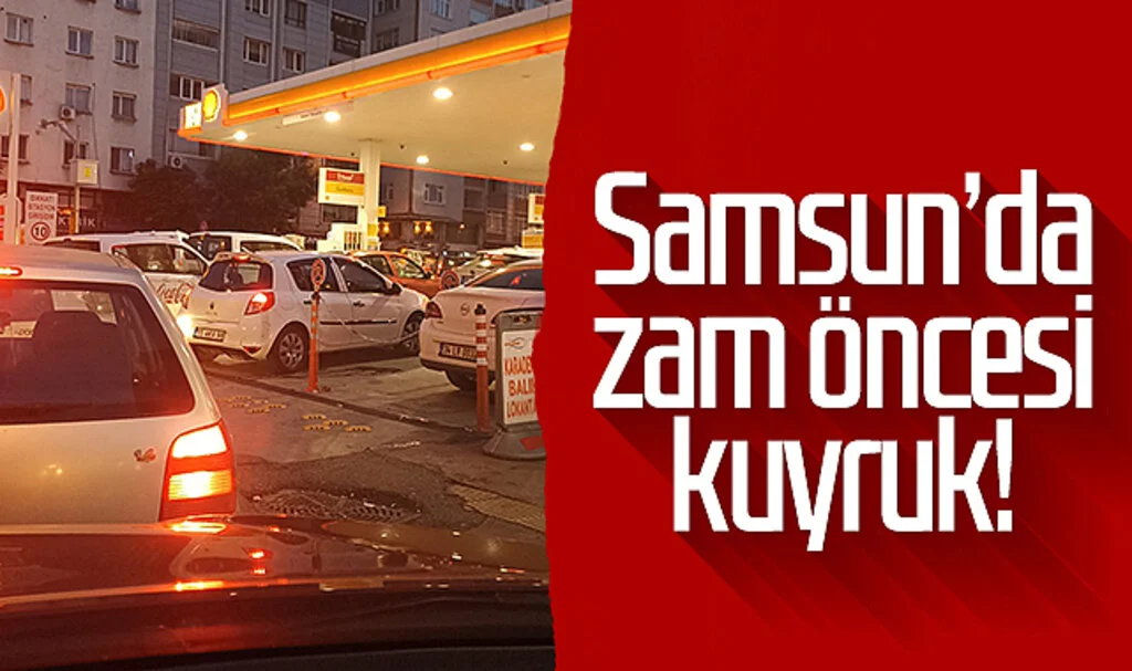 Samsun'da zam öncesi kuyruk!