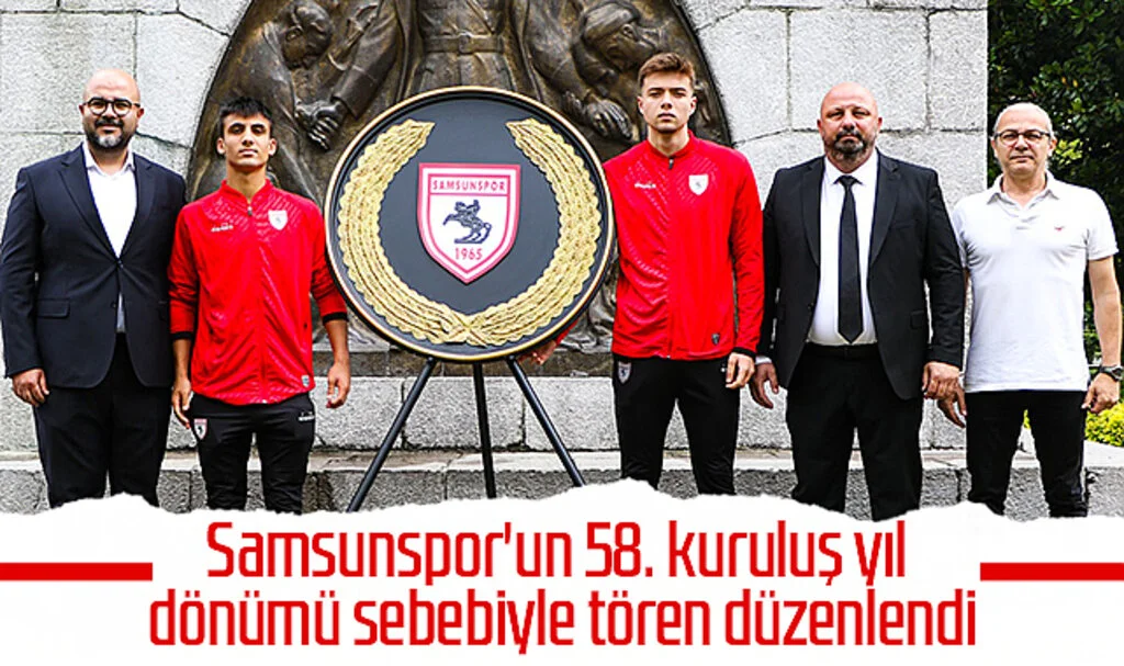 Samsunspor'un 58. kuruluş yıl dönümü sebebiyle tören düzenlendi