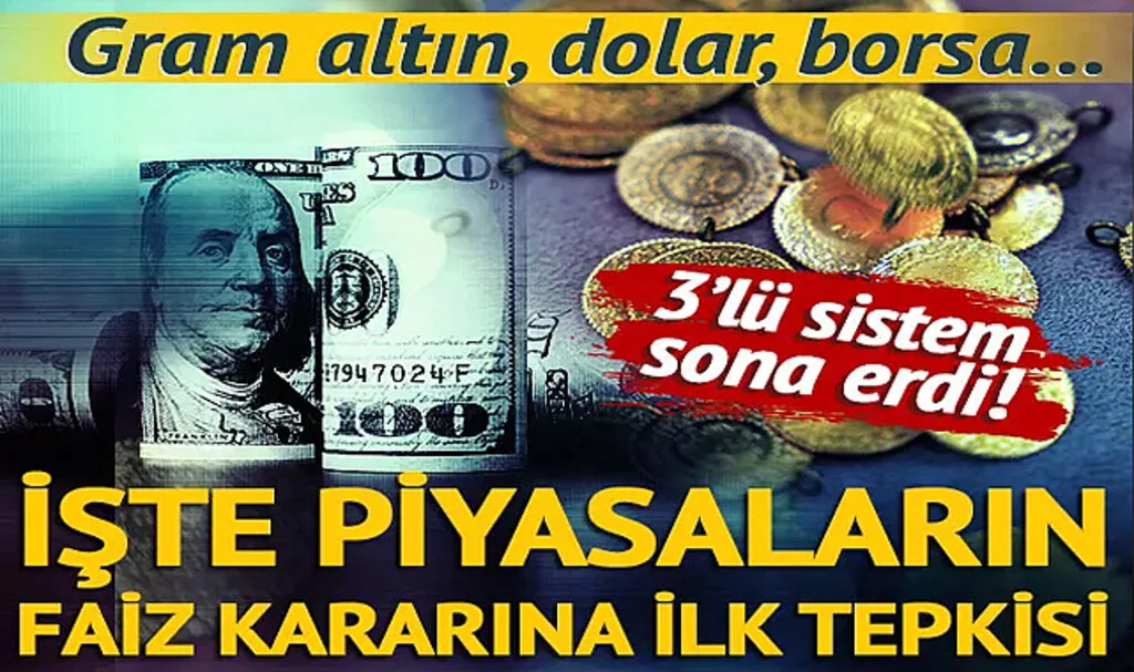 SON DAKİKA: Gram Altın, Dolar, Borsa… 3’lü Kur Sona Erdi! İşte Merkez Bankası Faiz Kararına Piyasaların İlk Tepkisi…