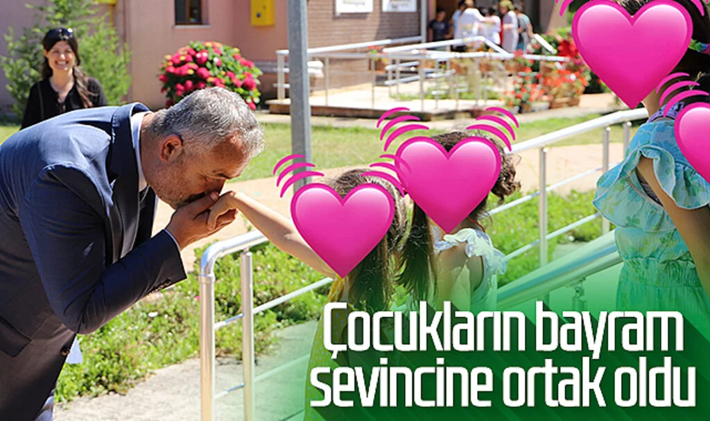 19 Mayıs Belediye Başkanı Osman Topaloğlu, çocukların bayram sevincine ortak oldu