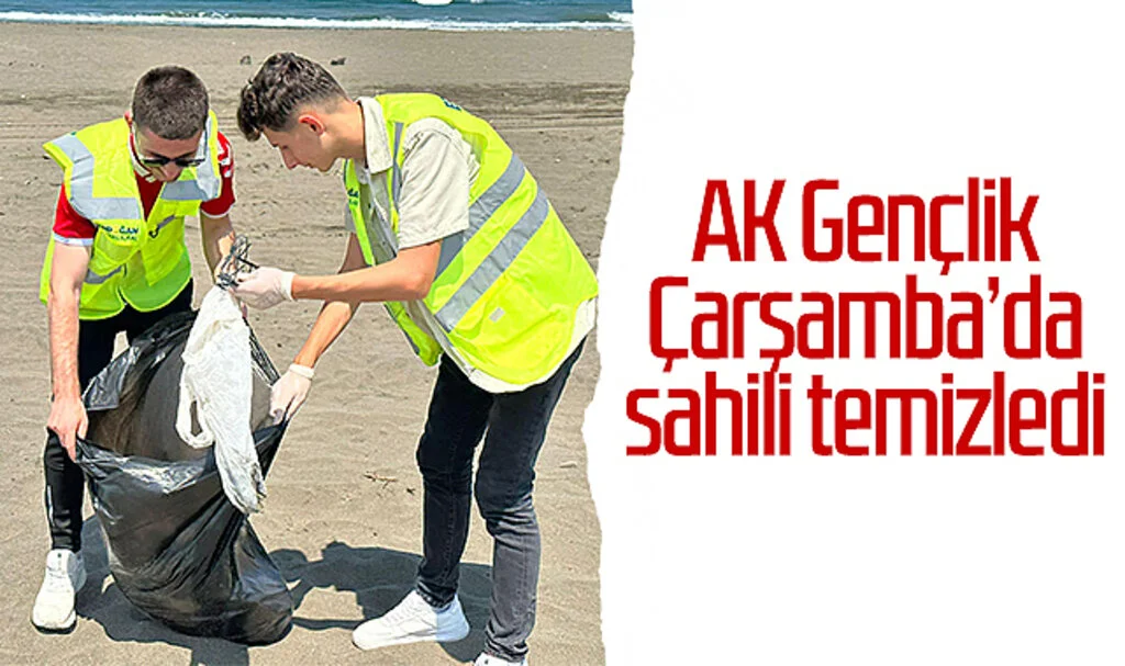 AK Gençlik Çarşamba'da sahili temizledi