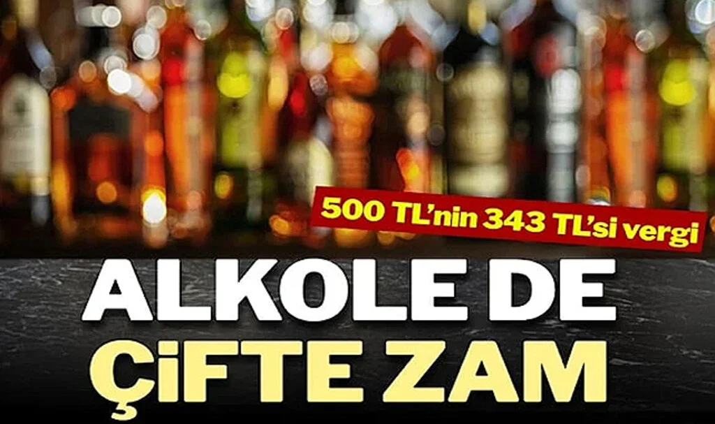 Alkollü İçkilere de Çifte Zam