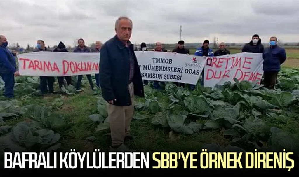 Bafralı köylülerden Samsun Büyükşehir Belediyesi'ne örnek direniş