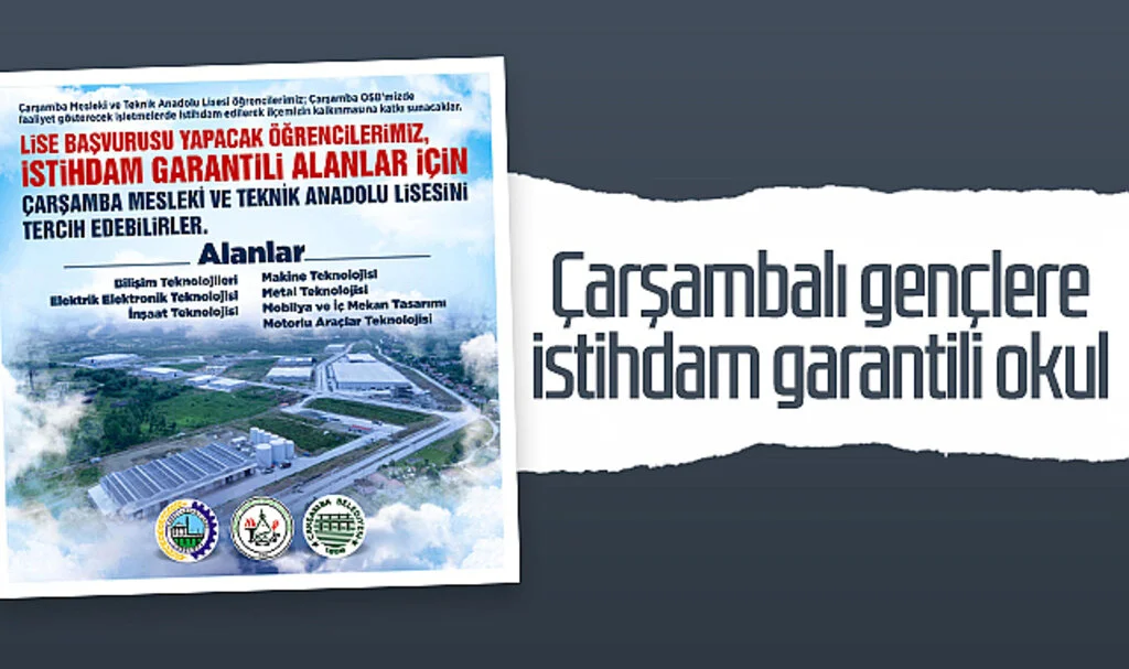 Çarşambalı gençlere istihdam garantili okul