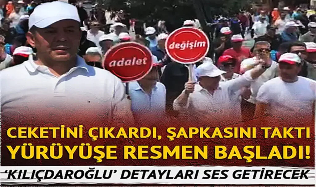 Ceketini Çıkardı, Şapkasını Taktı ve Ankara Yoluna Düştü! Tanju Özcan 'Adalet ve Değişim Yürüşü'ne Başladı