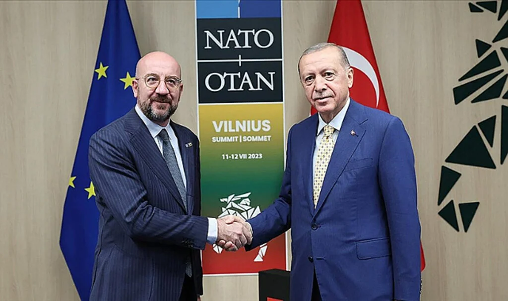 Cumhurbaşkanı Erdoğan, AB Konseyi Başkanı Michel'i Kabul Etti