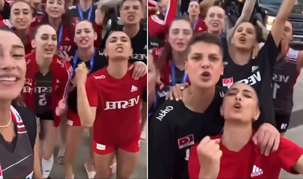 Milli Voleybol Takımı, Naim Şarkısını Söyleyerek Şampiyonluğunu Kutladı