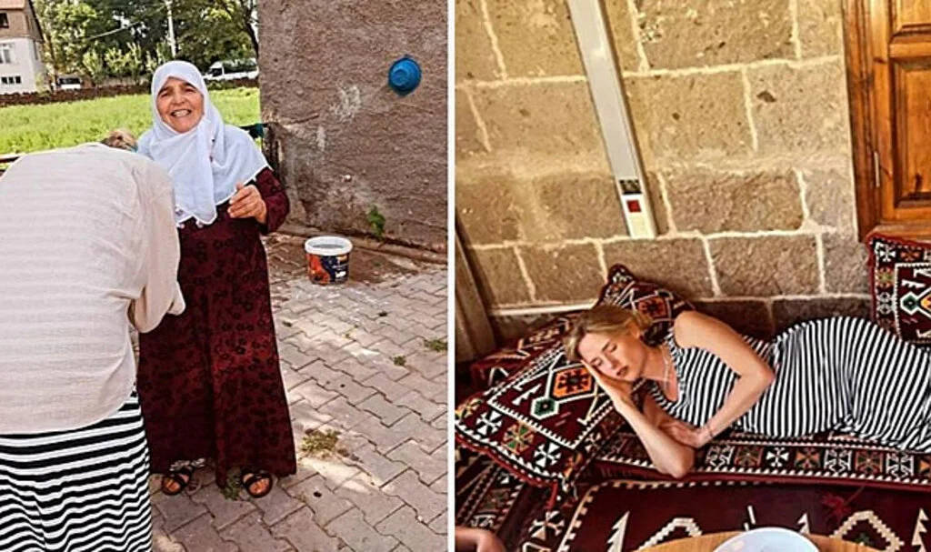 Oyuncu Wilma Elles, Eşinin Memleketi Bitlis'e Gidip Kayınvalidesinin Elini Öptü