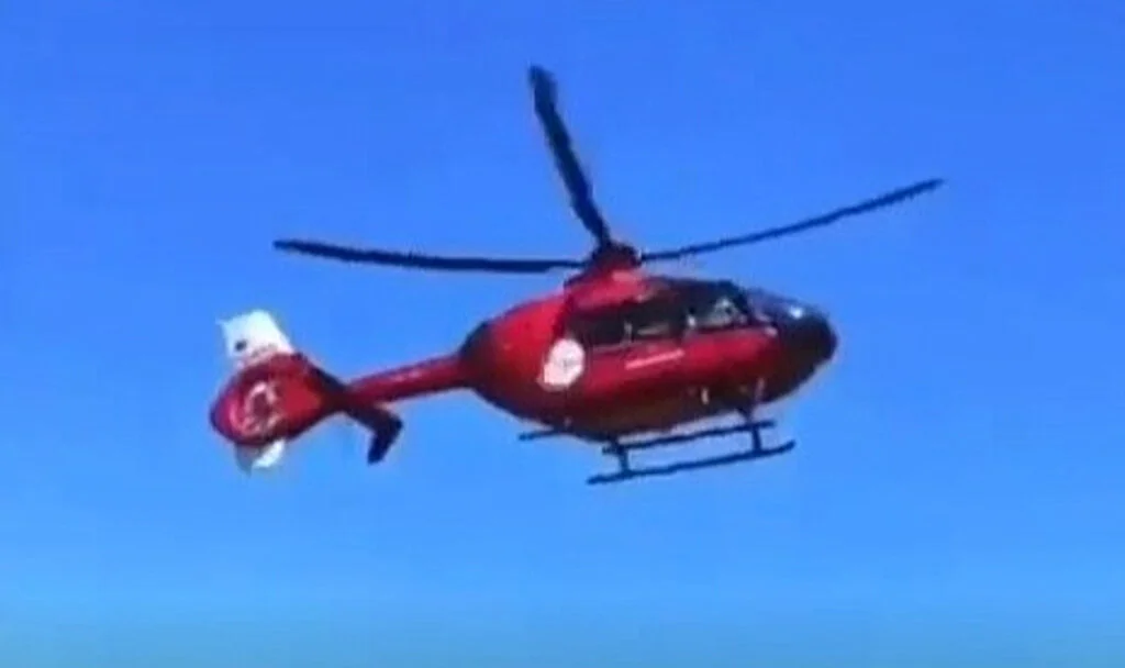 Samsun'da ambulans helikopter 90 yaşındaki vatandaş için havalandı
