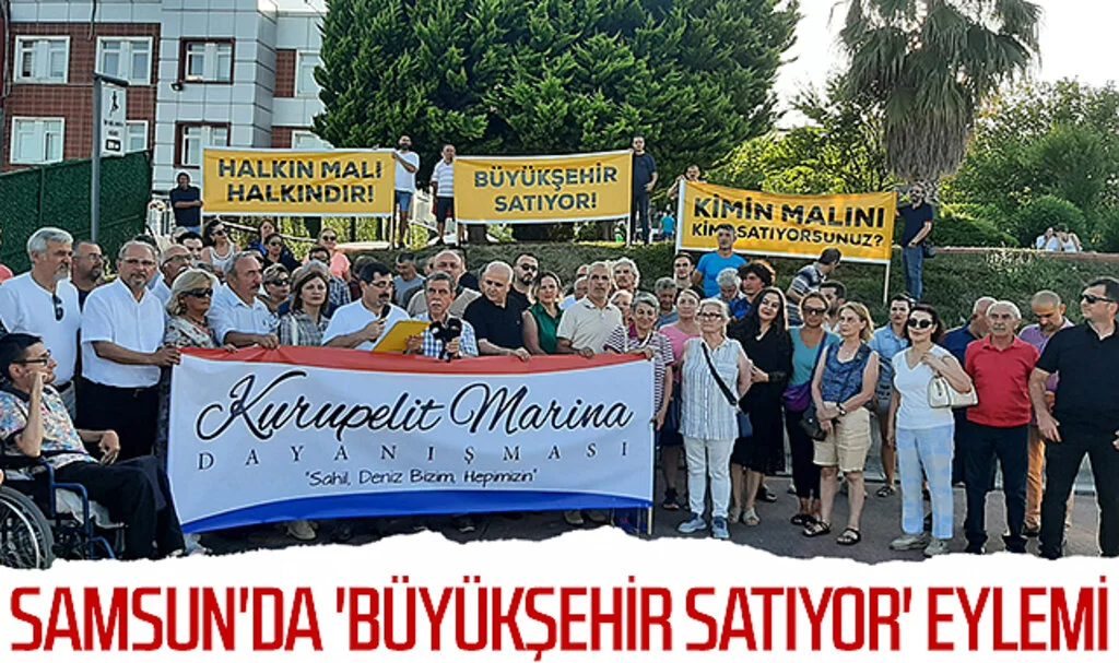 Samsun'da 'büyükşehir satıyor' eylemi