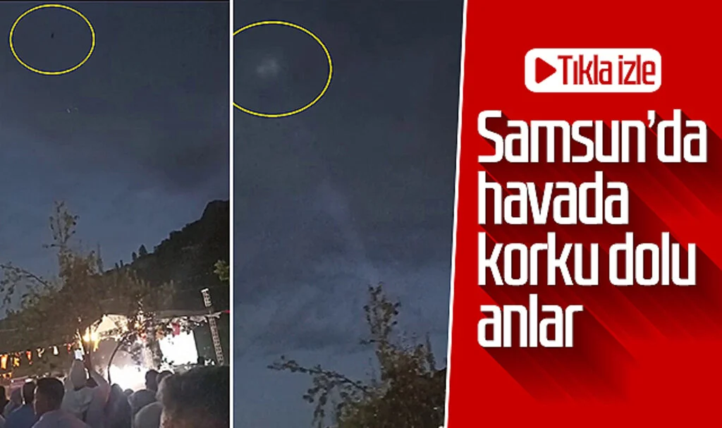 Samsun’da havada korku dolu anlar! Tıkla izle...