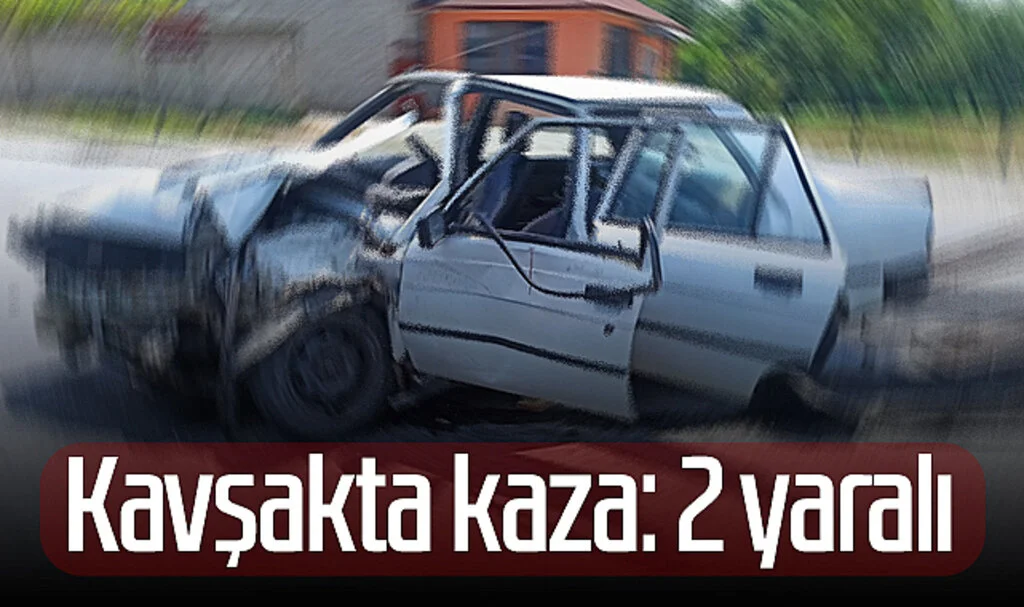 Samsun'da kavşakta kaza: 2 yaralı