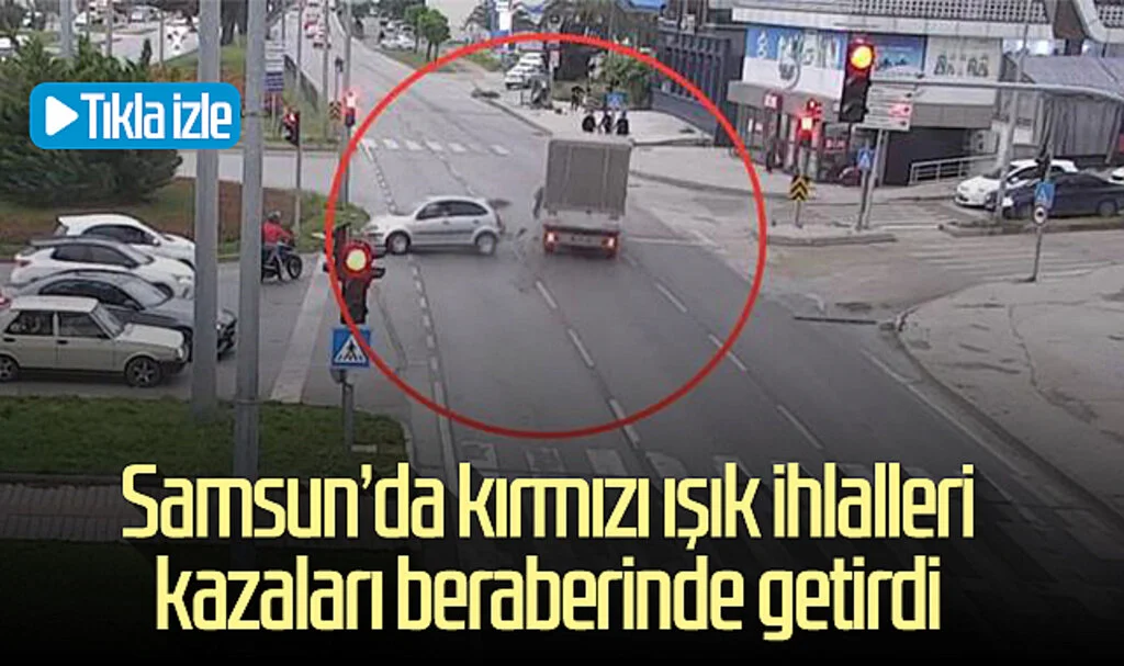 Samsun'da kırmızı ışık ihlalleri kazaları beraberinde getirdi! Tıkla izle...