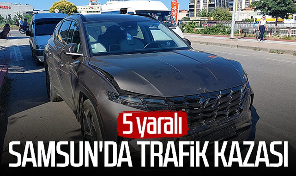 Samsun'da trafik kazası: 5 yaralı