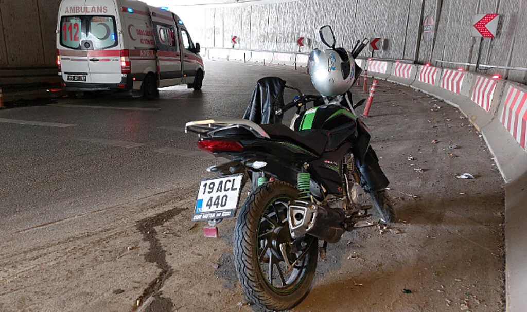Samsun'daki "Ucube" alt geçitte motosiklet kazası: 1 yaralı
