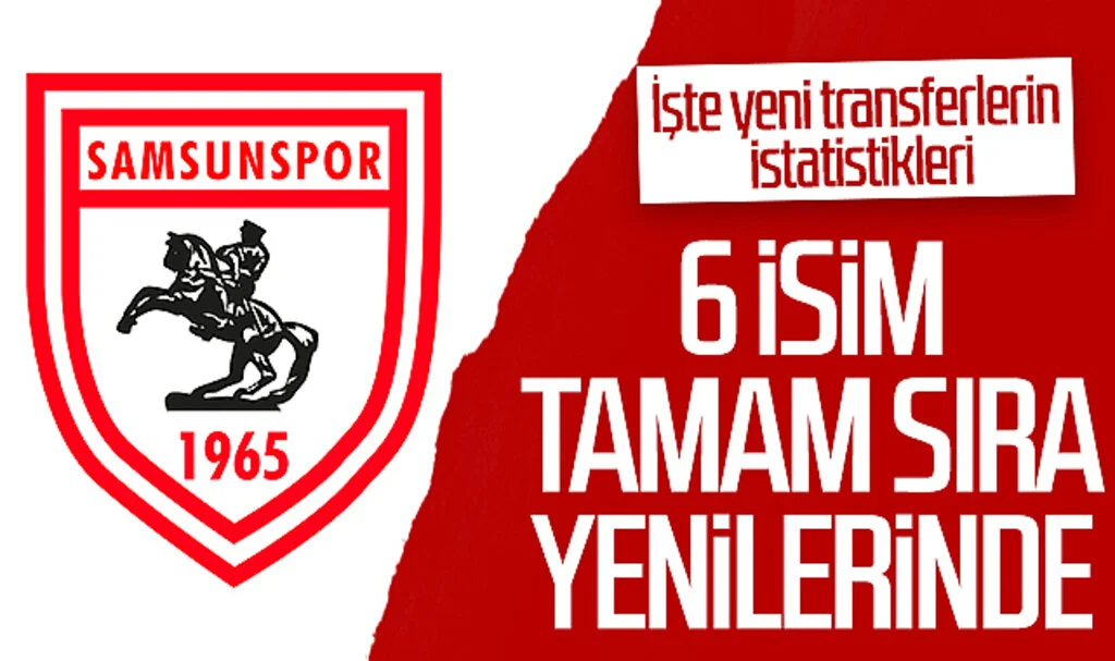 Samsunspor'da 6 isim tamam sıra yenilerinde! İşte yeni transferlerin istatistikleri