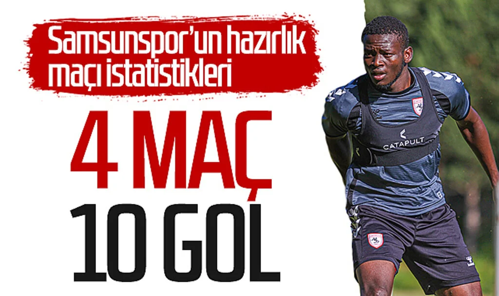 Samsunspor’un hazırlık maçı istatistikleri! 4 maç 10 gol