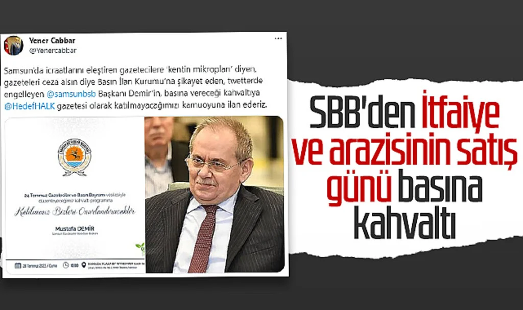 SBB'den İtfaiye ve arazisinin satış günü basına kahvaltı