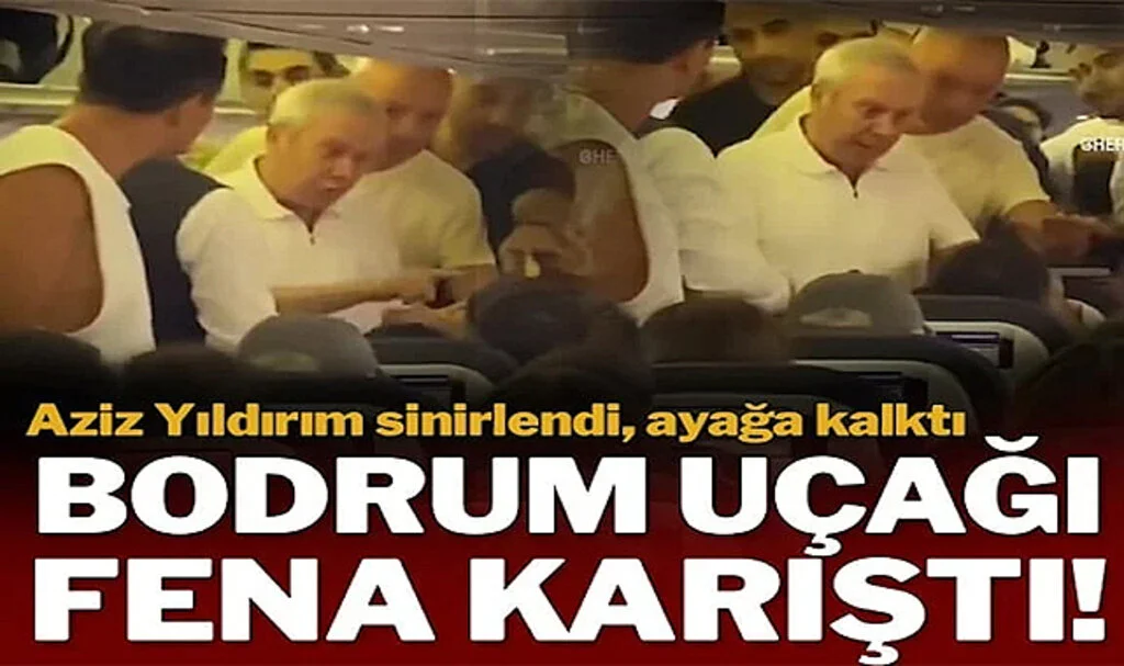 Uçakta Kavga Çıktı Aziz Yıldırım Arada Kaldı