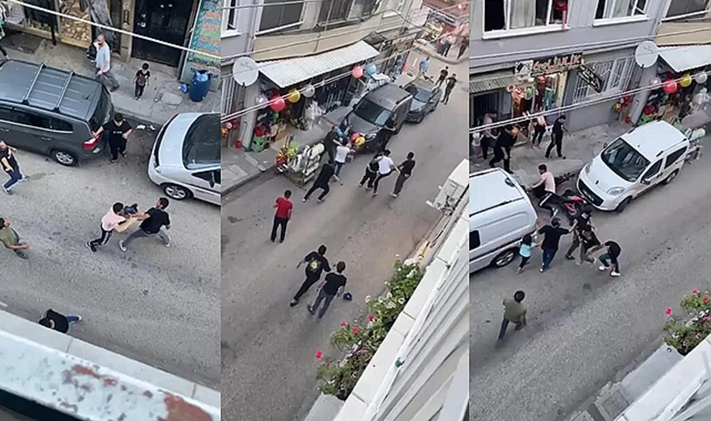 'Yan Baktın' Meselesinde Sokak Ringe Döndü, Yumruklar Havada Uçuştu