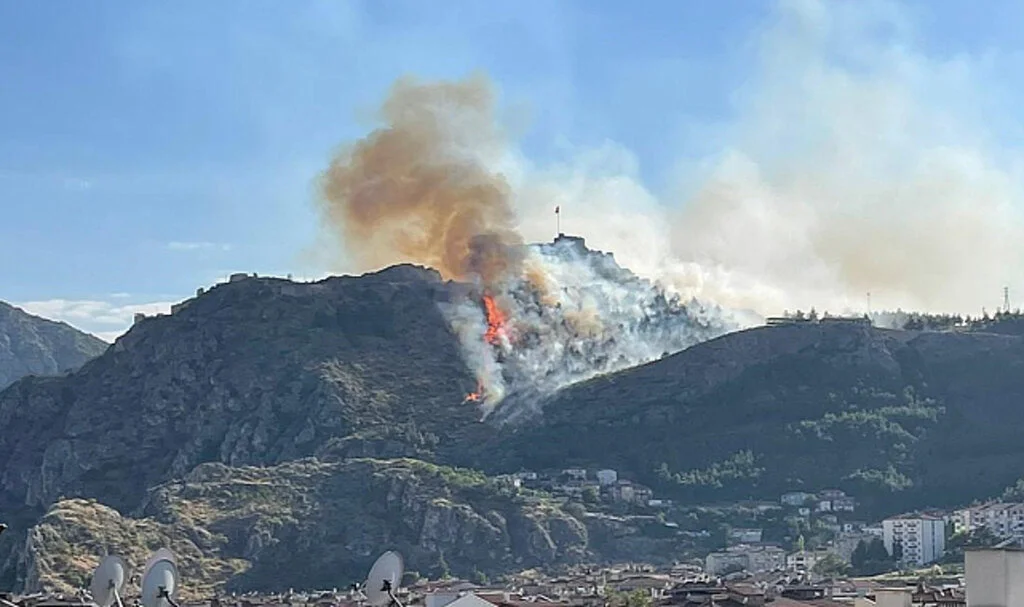 Amasya Kalesi'nde Ormanlık Alanda Yangın