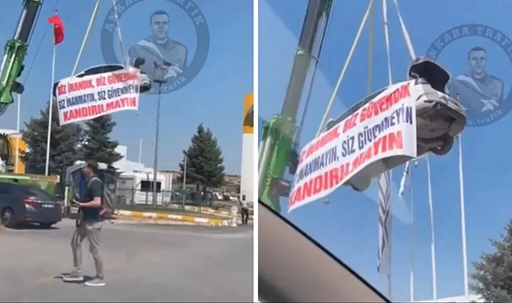 Ankara'da Vatandaşın Sıra Dışı Protestosu