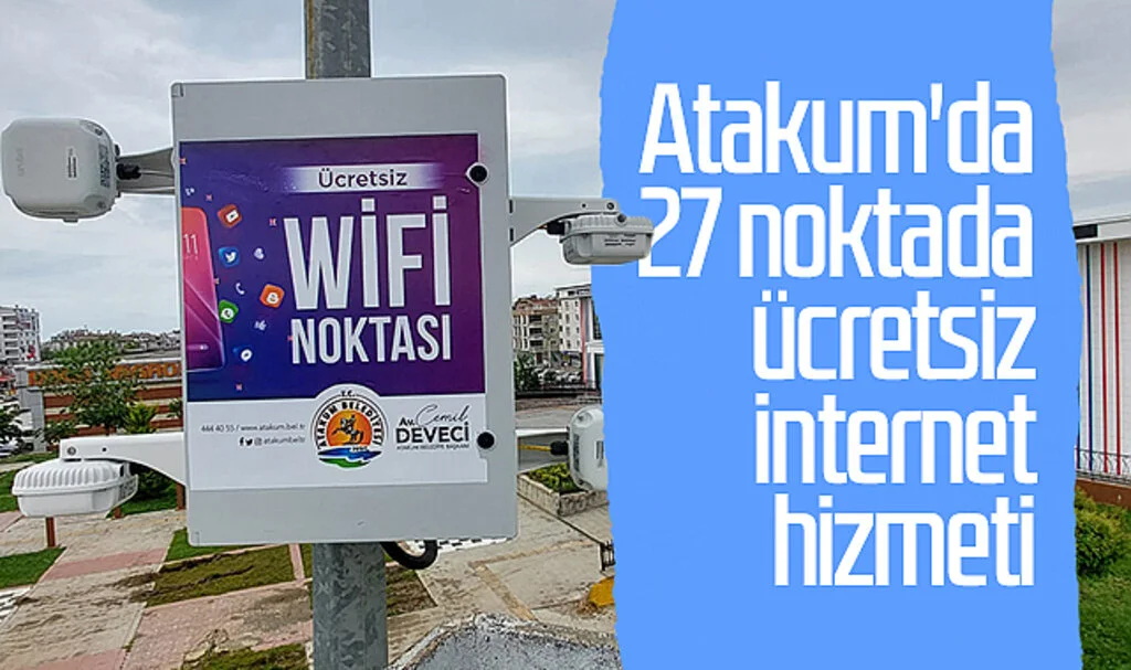 Atakum'da 27 noktada ücretsiz internet hizmeti