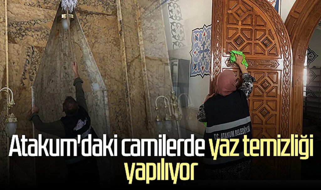 Atakum'daki camilerde yaz temizliği yapılıyor
