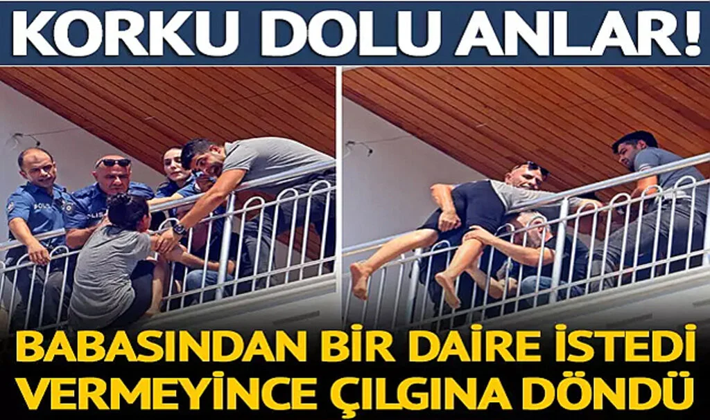 Babasından Daire İstedi, Vermeyince Çılgına Döndü! Korku dolu anlar kamerada