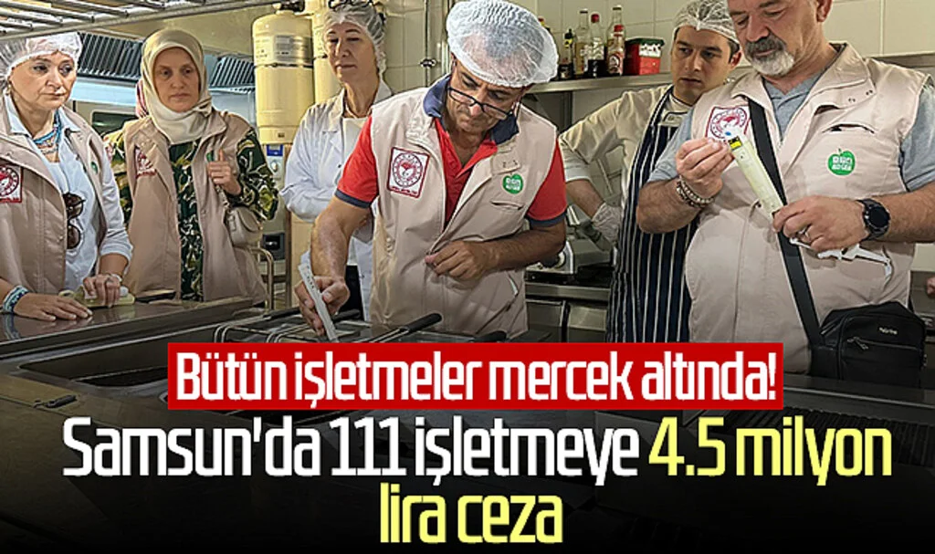 Bütün işletmeler mercek altında! Samsun'da 111 işletmeye 4.5 milyon lira ceza 