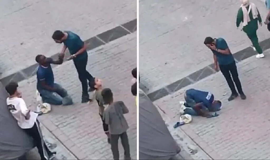 Çalışma İzni Bulunmayan Afrikalı Genç, Kendisini Bırakması İçin Sivil Polisin Ayaklarına Kapandı
