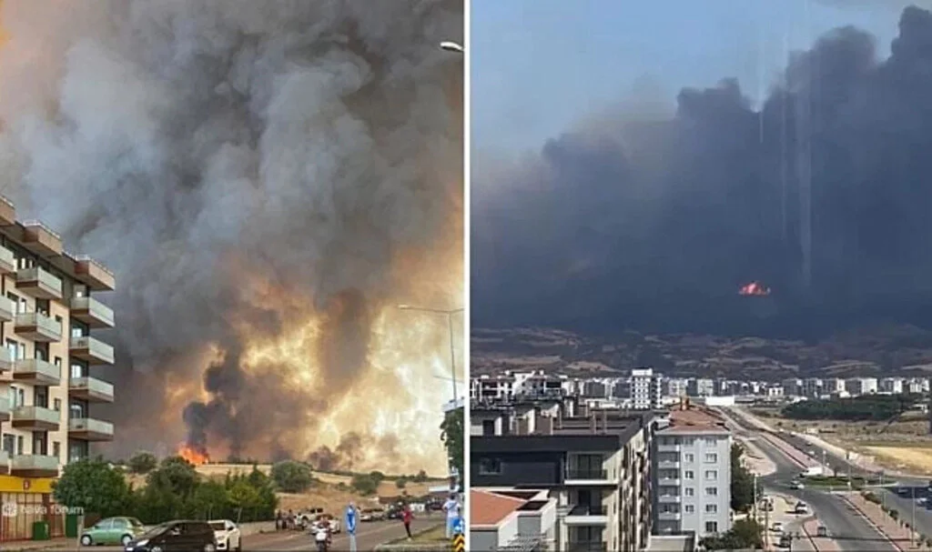 Çanakkale'deki Yangın Büyüyor! Alevler Şehir Merkezine Yaklaştı, Gemi Trafiği Askıya Alındı