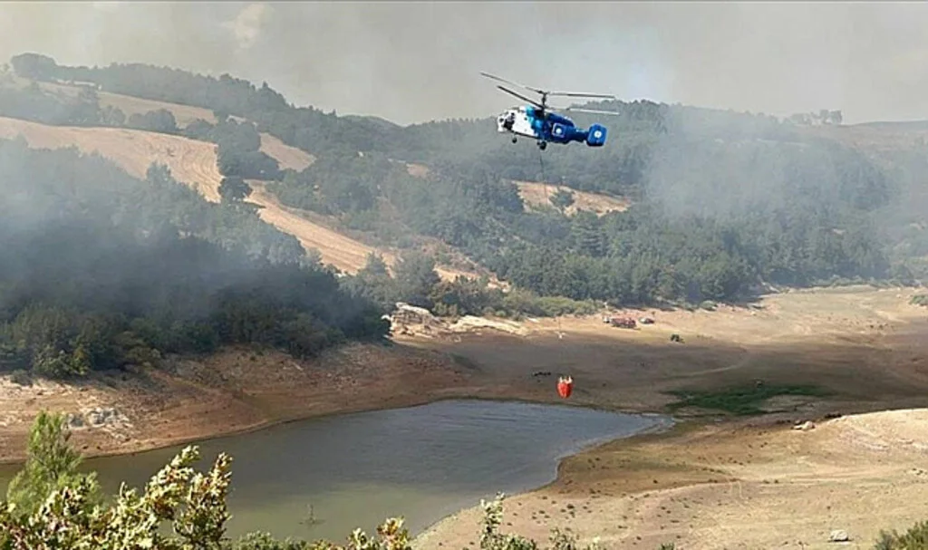 Çanakkale'nin Çan ilçesinde orman yangını çıktı