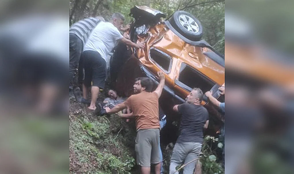Giresun’da 200 Metrelik Dere Yatağına Uçtu 