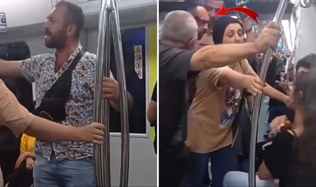 Marmaray'da ''Kız Arkadaşını Öpemezsin'' Kavgası! İstediği Desteği Alamayınca...