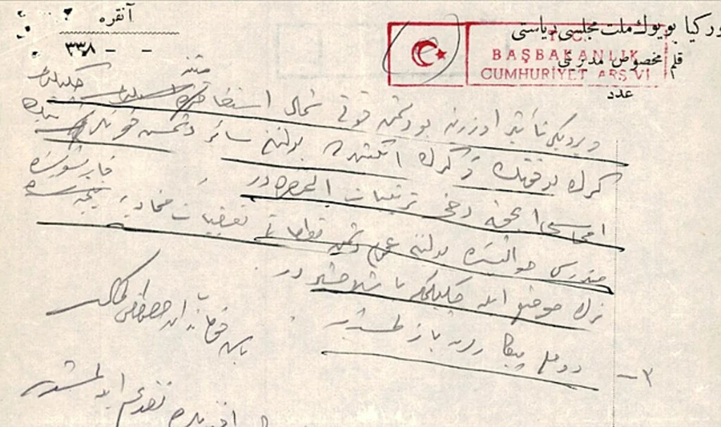 Milli Mücadele'nin en önemli safhasının ayrıntıları Atatürk'ün elinden yazılmış telgrafta