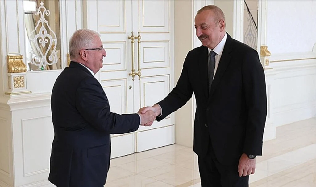Milli Savunma Bakanı Güler, Azerbaycan Cumhurbaşkanı Aliyev tarafından kabul edildi